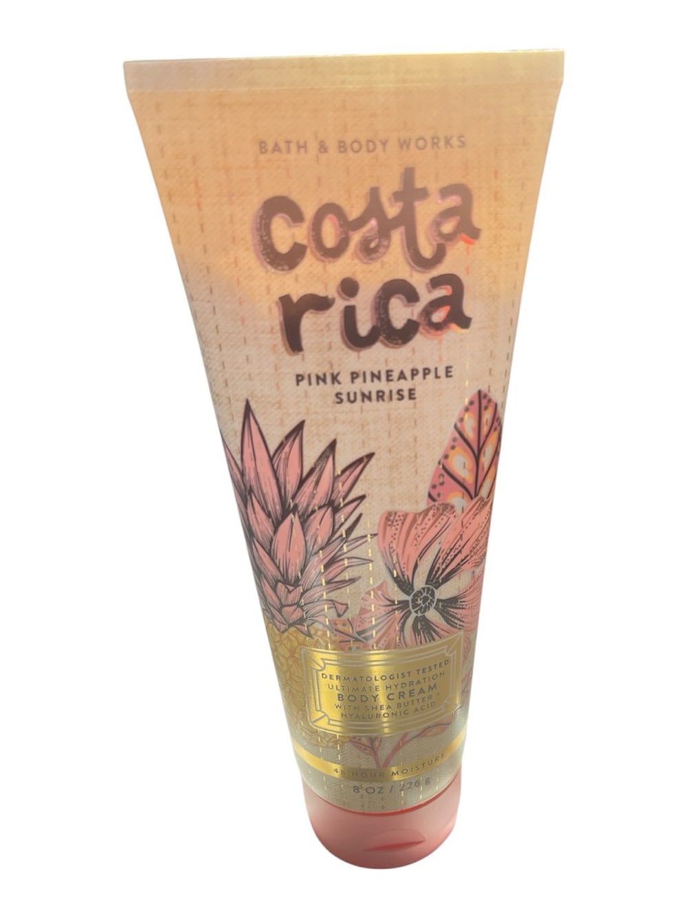 New Bath & Body Works Costa Rica Pink Pineapple Sunrise Body Cream - Pink